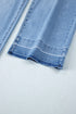 Raw Hem High Waist Straight Leg Loose Jeans